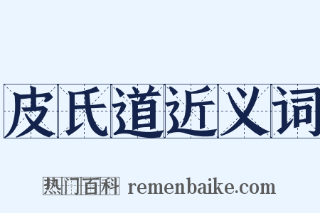 皮氏道近义词是什么意思的图片